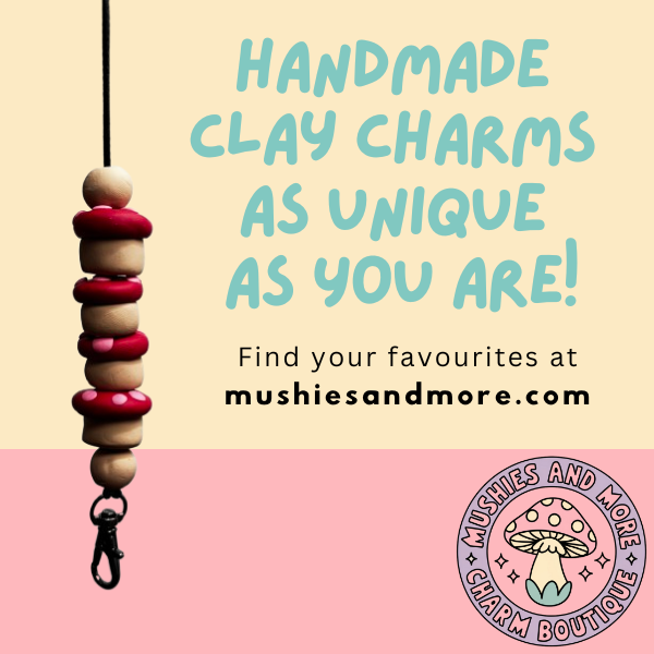 Whimsical Clay Mushroom Lanyard - Lulu