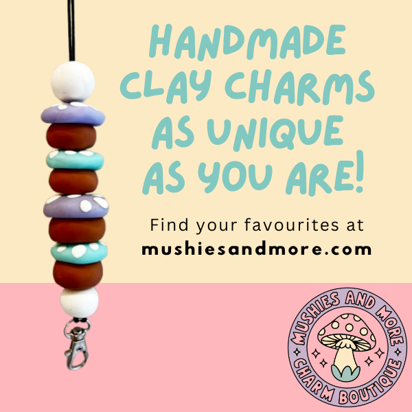 Whimsical Clay Mushroom Lanyard - Evie