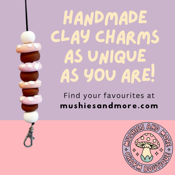 Whimsical Clay Mushroom Lanyard - Scarlett