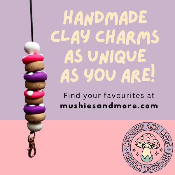 Whimsical Clay Mushroom Lanyard - Emma